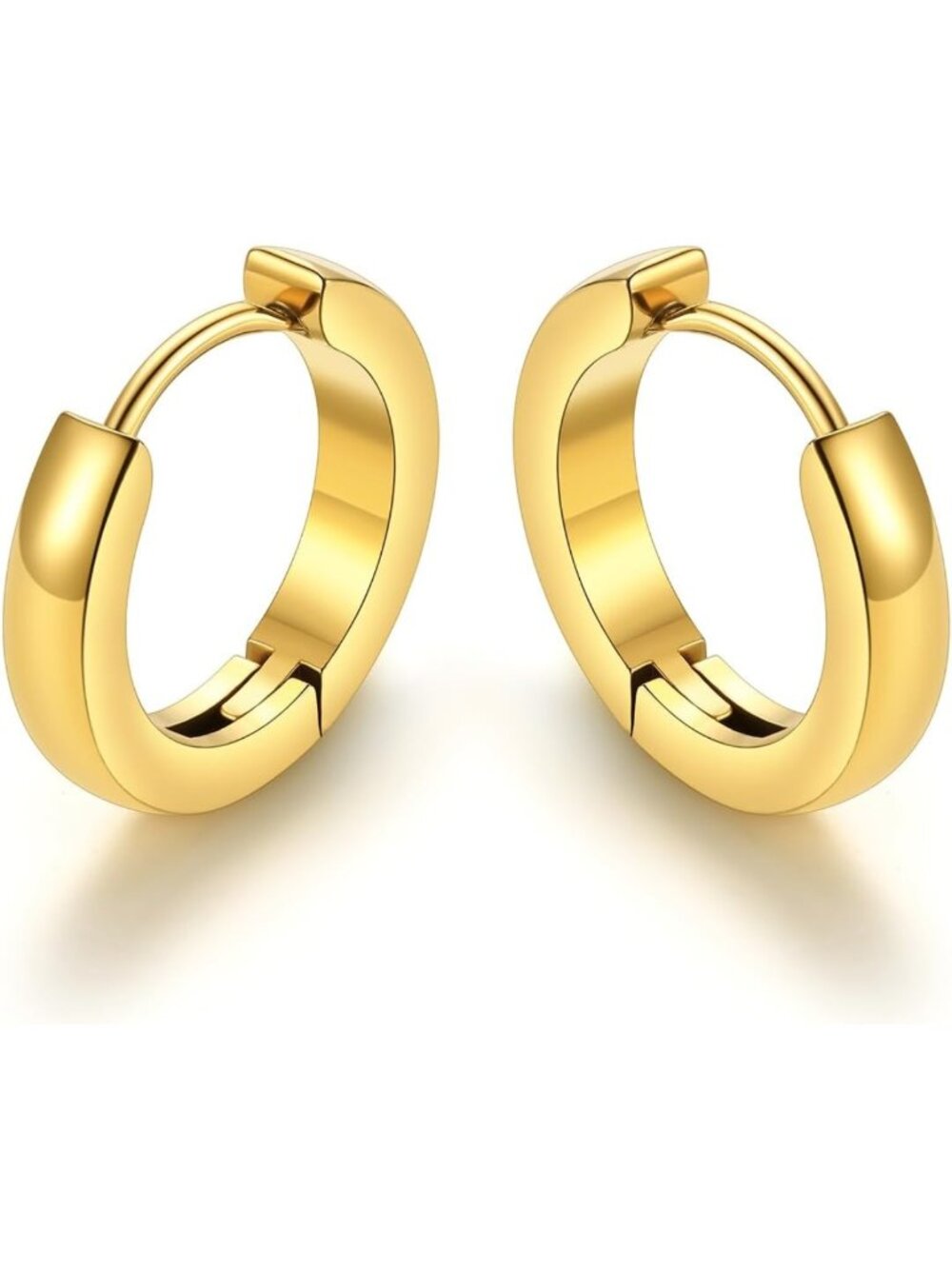Chic Small Hoop Earrings for Women - Gold, Silver, Black - 2/3mm Width Fashion